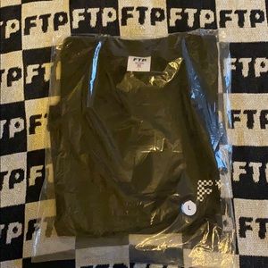 Ftp black checkered logo tee size large